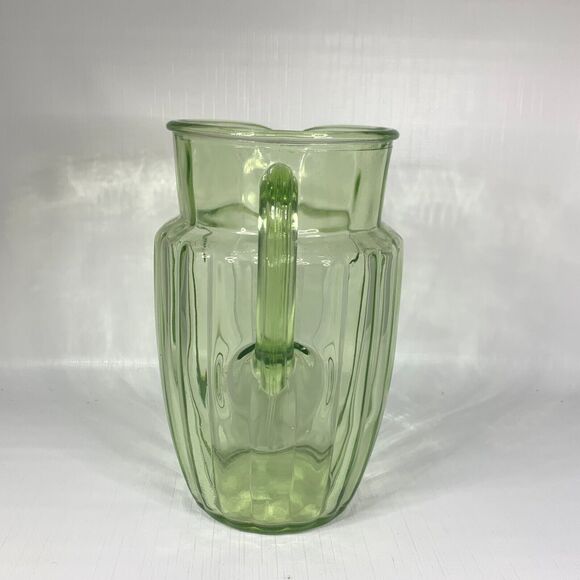 Princess Green Uranium 60oz Pitcher Anchor Hocking Depression Glass Vintage 30s - Picture 3 of 6